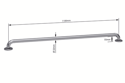 Wellbeing Grab Rails: Straight 1100mm