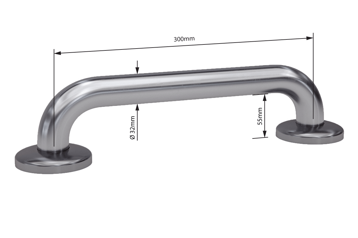 Wellbeing Grab Rails: Straight 300mm