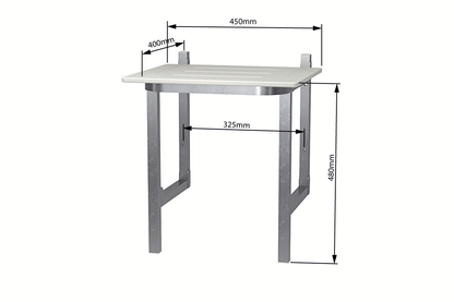 Wellbeing Fold Down Shower Seat SS - 450mm