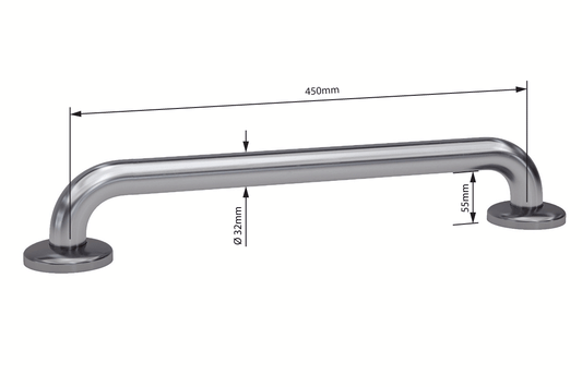 Wellbeing Grab Rails: Straight 450mm