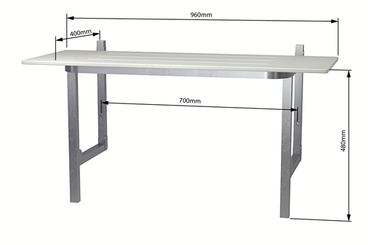 Wellbeing Fold Down Shower Seat SS - 960mm