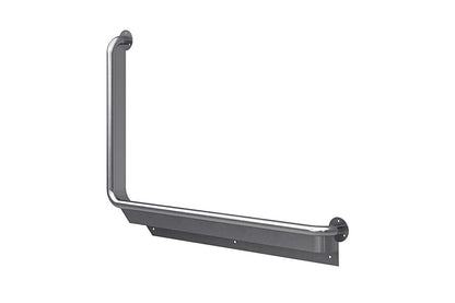 Wellbeing Anti-Ligature Grab Rail - Brushed Stainless Steel - 965 x 600mm Toilet Assisted 90 ° Right Hand