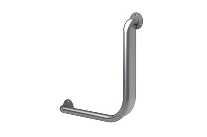 Wellbeing Grab Rail Anti-Ligature Ambulant - Brushed Stainless Steel - 450 x 450mm 90° - Left Hand