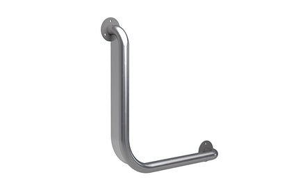 Wellbeing Grab Rail Anti-Ligature Ambulant - Brushed Stainless Steel - 450 x 450mm 90° - Right Hand