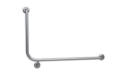 Wellbeing Grab Rail Toilet Accessible Bariatric 90° Bend - Right Hand - Brushed Stainless Steel