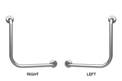 Wellbeing Bariatric Ambulant  Grab Rail 450 x 450mm 90° - Brushed Stainless Steel & ECBARAMB45SS