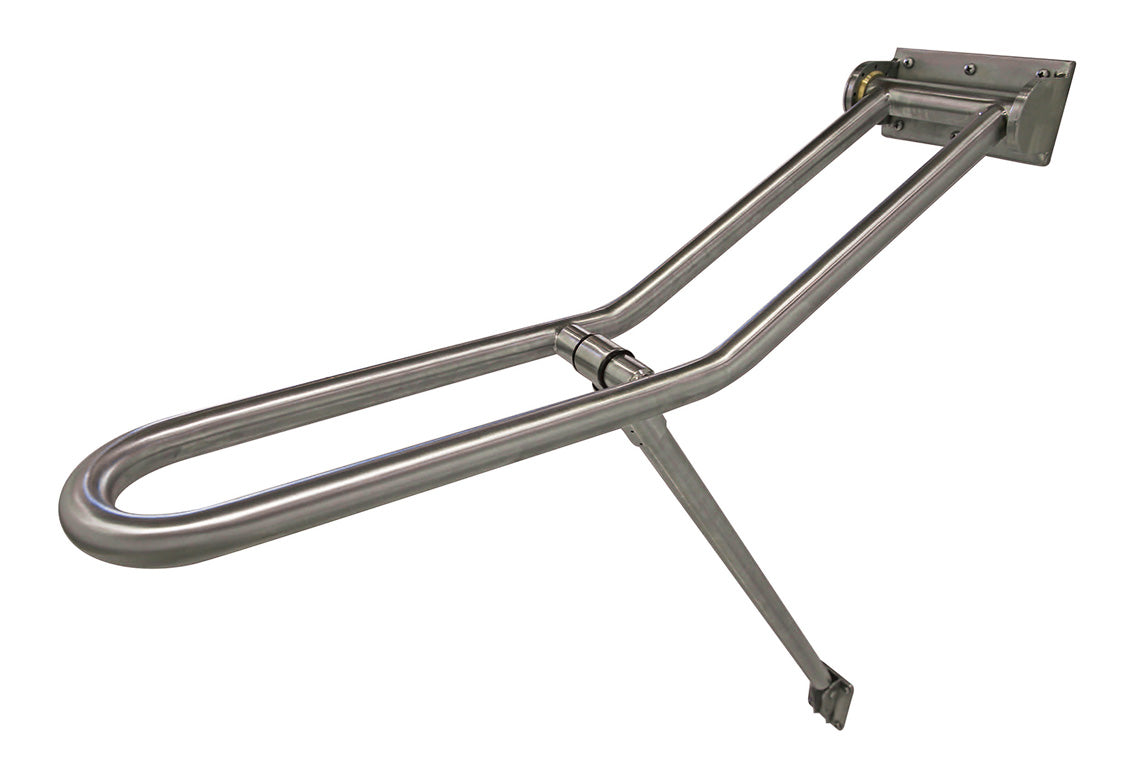 Custom Vomitory Rails Wellbeing Grab Rail Fold Up Toilet Bariatric - Brushed Stainless Steel ...