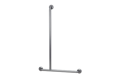 Wellbeing T-Shaped Shower Grab Rail - Left Hand - Brushed Stainless Steel