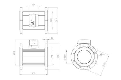 HYDRUS2 COLD DN150 L300mm RADIO/PULSE