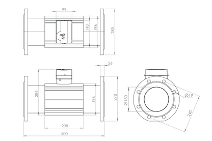 HYDRUS2 COLD DN150 L500mm RADIO/PULSE