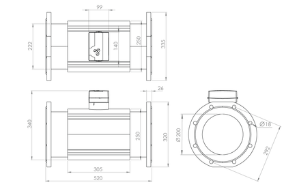 HYDRUS2 COLD DN200 L520mm RADIO/PULSE