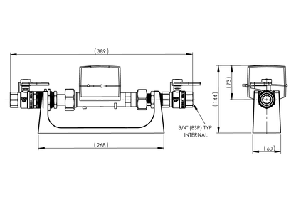 HYDRUS2 COLD DN20 RADIO BRACKET SYDNEY WATER