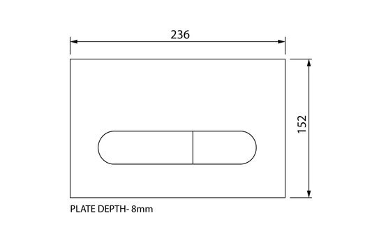 Flush Buttons for In-Wall Cistern Standard - Chrome