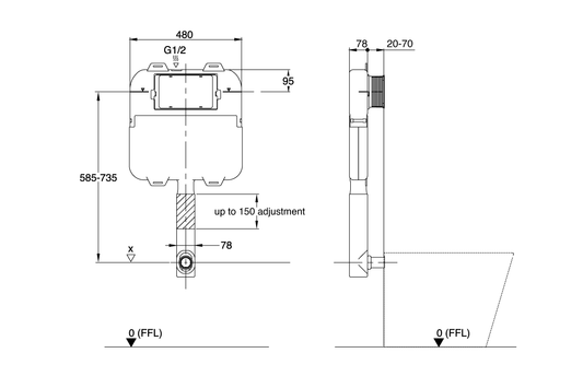 In-Wall Cistern - Slim Style