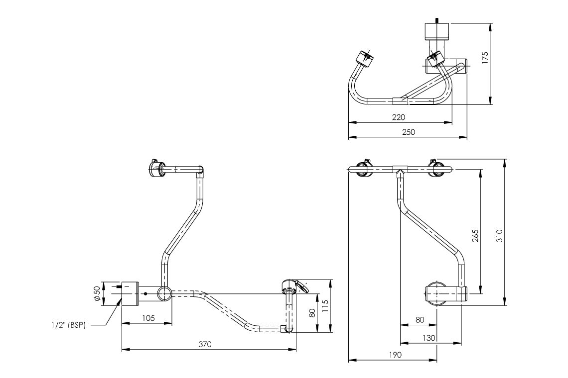 Eye Wash: Pull Down - Wall Mounted