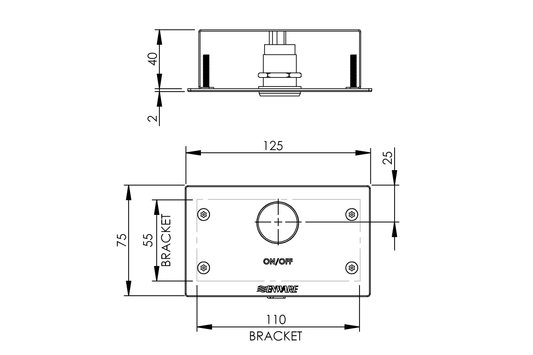Single Button Control Kit: Front Access for In Wall Application