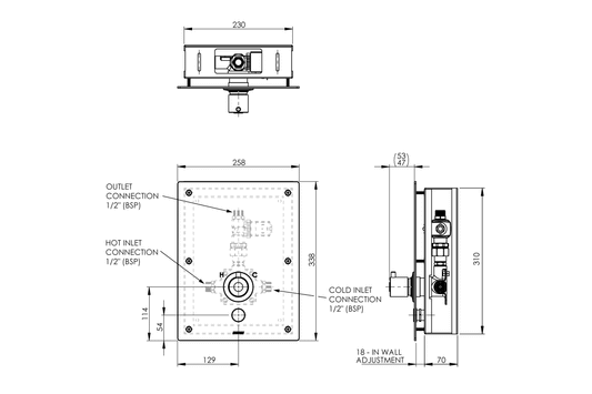 Electronic Time-Flow Shower Mixer
