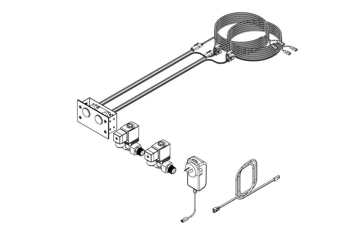 Two Button Control Kit - Front Access for In Wall Application - Adjustable Time