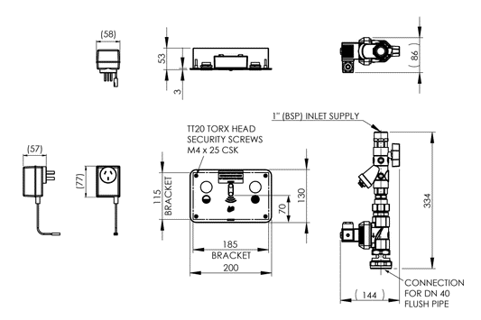 Sensor and Touch-Activated WC Flushing System