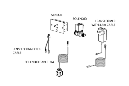 Wall Mounted Sensor Tap - Hands-Free On/Off Demand Sensor - No Spout