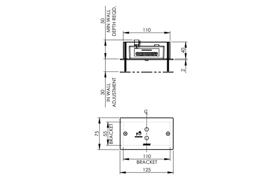 Wall Mounted Sensor Tap - Hands-Free On/Off Demand Sensor - No Spout