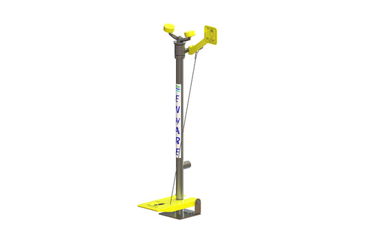 Emergency Eye/Face Wash No-Bowl Pedestal Mounted Hand/Foot Operated