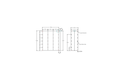 LEEC Free Standing Racking: 1 Bay - 3 Tier