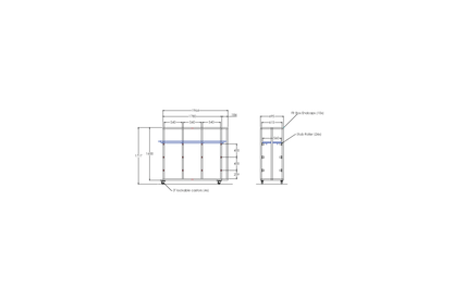 LEEC Mobile Racking: 1 Bay - 3 Tier
