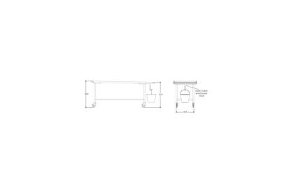 LEEC: Fixed Top Trolley - 750mm - No Rollers