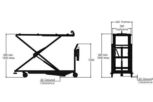 LEEC: Hydraulic Low Loading Trolley