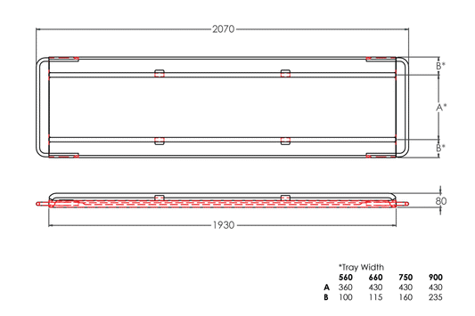 LEEC: Tray Folded & Welded - Flat Profile
