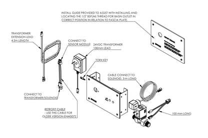 Wall Mounted Sensor Tap: Hands-Free On/Off Demand Sensor - No Spout