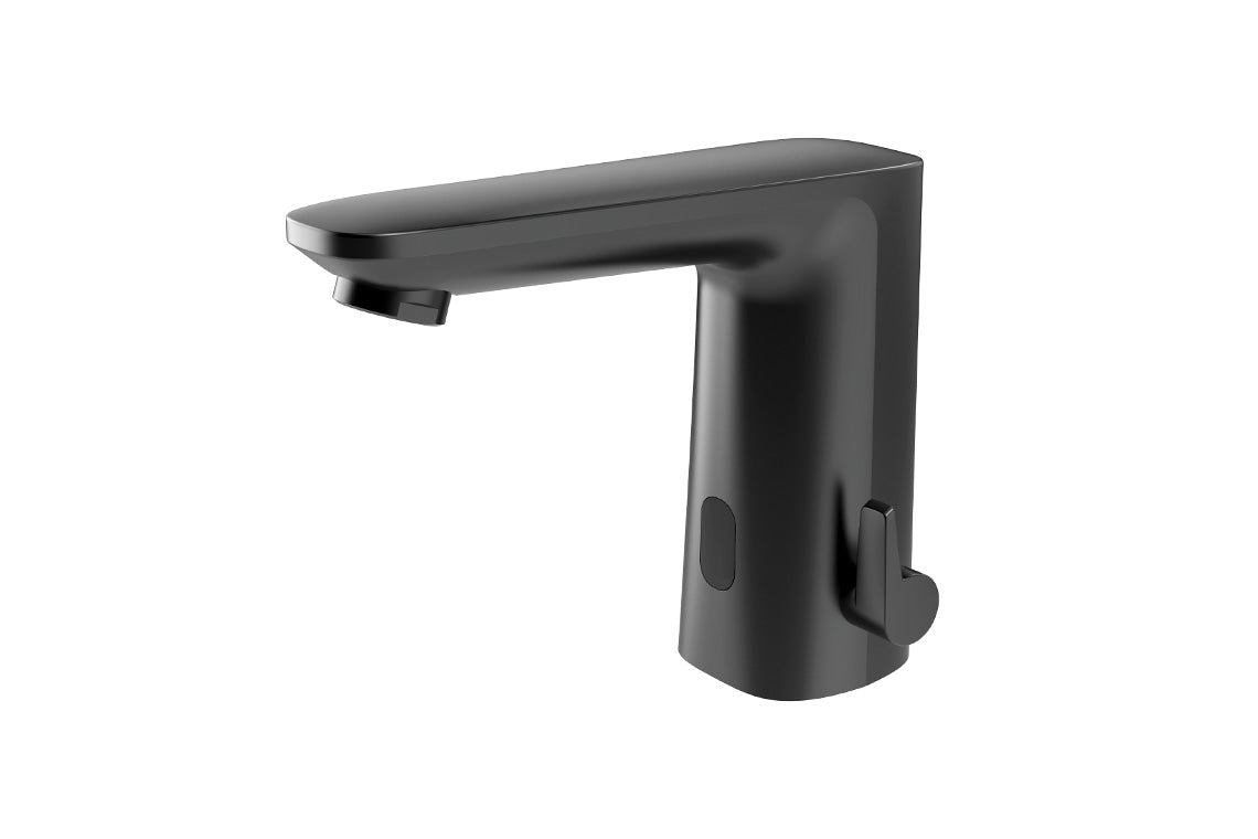 Oras Electra Metal Free Sensor Mixer Tap - 9V Mains - Matt Black Ceramic Finish