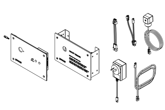 On/Off Demand Sensor, Stainless Plate, Bracket, Transformer and Cables