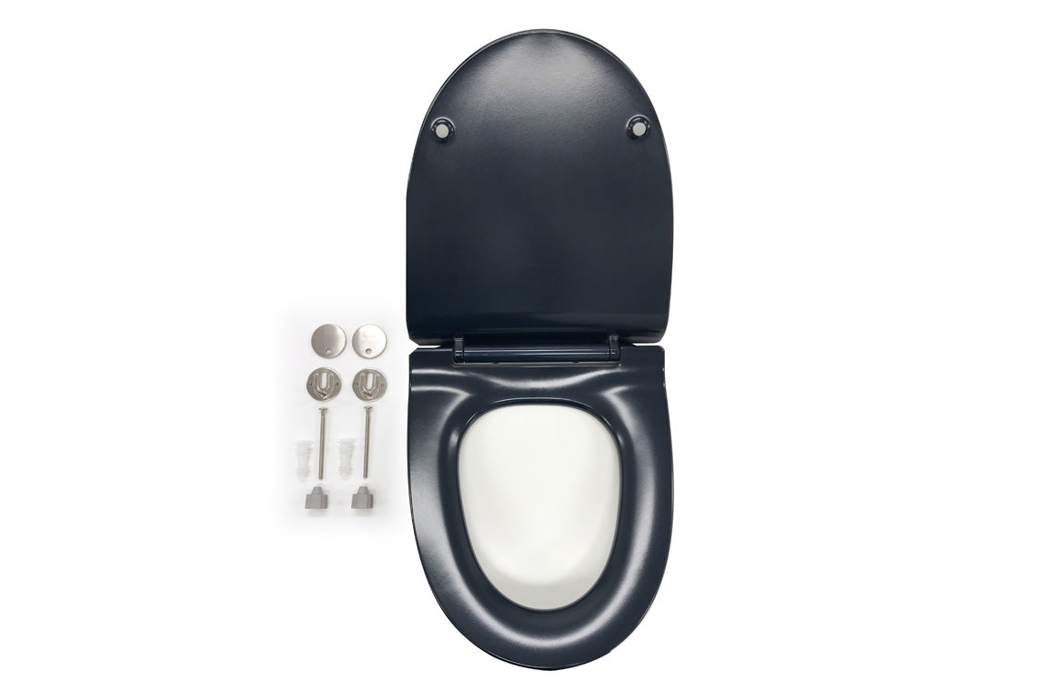 Toilet Seat Ocean Blue Soft Close Double Flap