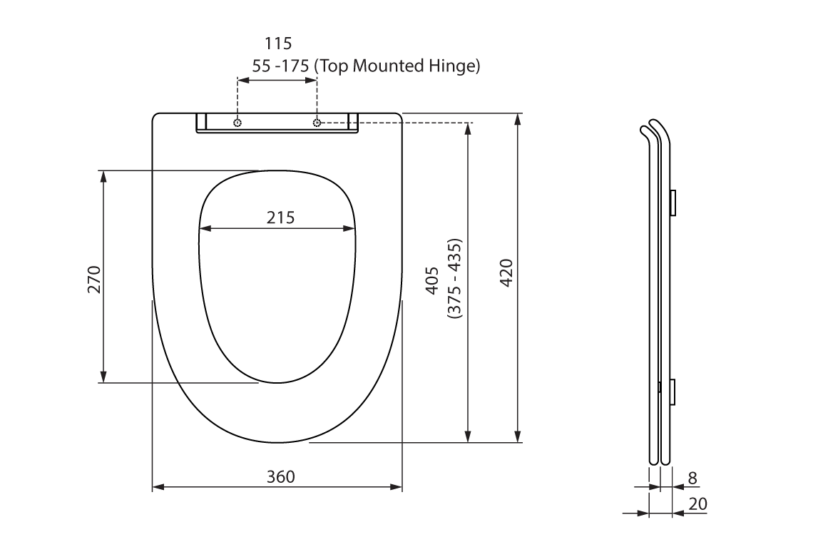 Toilet Seat Ocean Blue Soft Close Double Flap