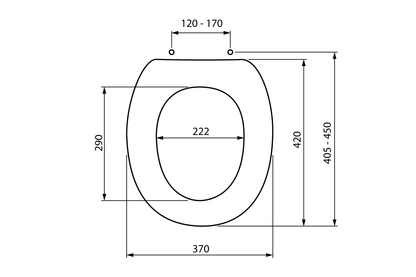 Pressalit Care: Dania Toilet Seat - Single Flap