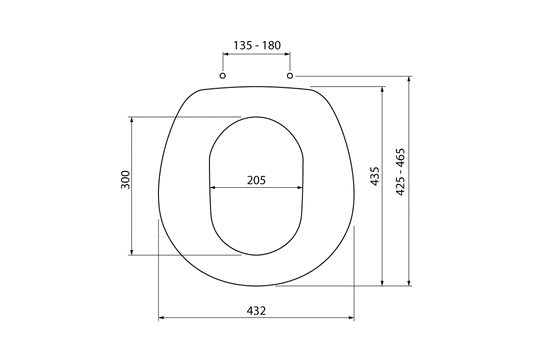 Pressalit Care: Ergosit - Toilet Seat - Single Flap - Institutional Hinge