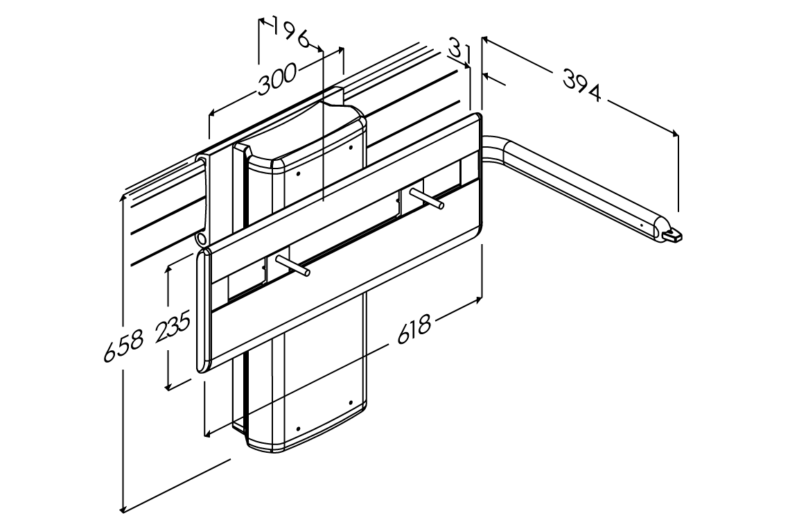 Pres Plus Basin Bracket Elec Sideway Adj