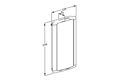 Pressalit Care: PLUS - 210mm Grooved Vertical Wall Track - Grey