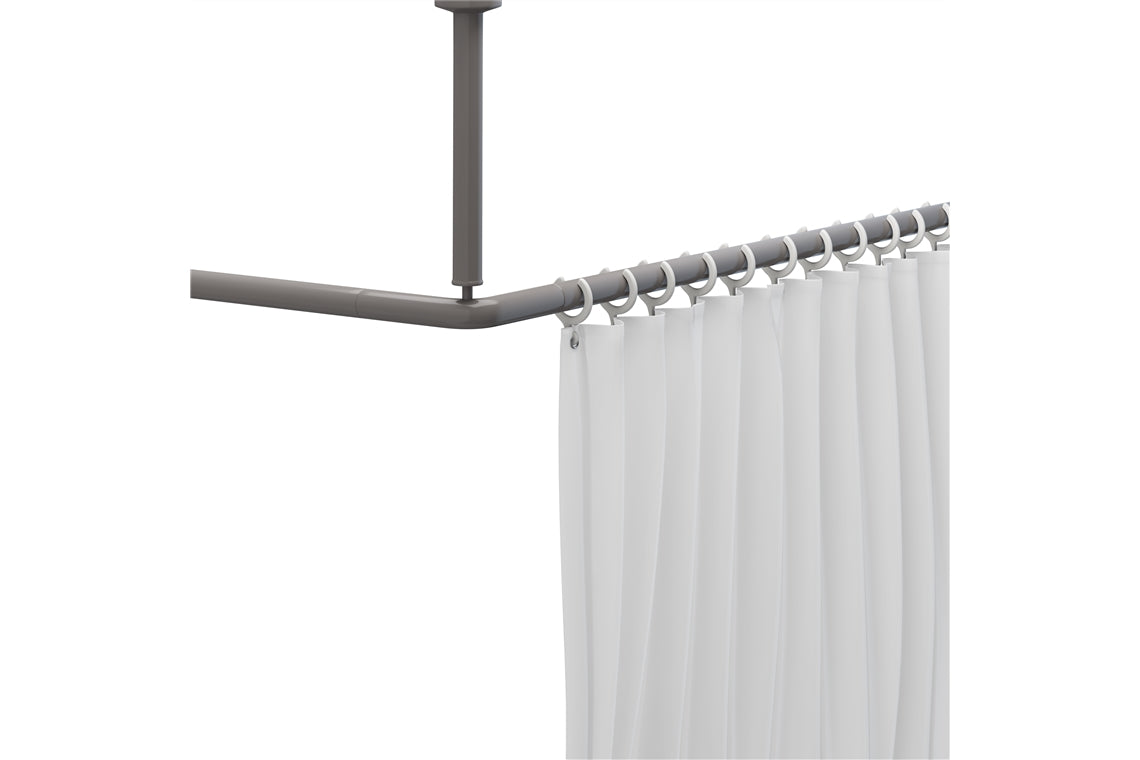 Pressalit Care: Shower Curtain Rail - 1200 x 1200mm - White