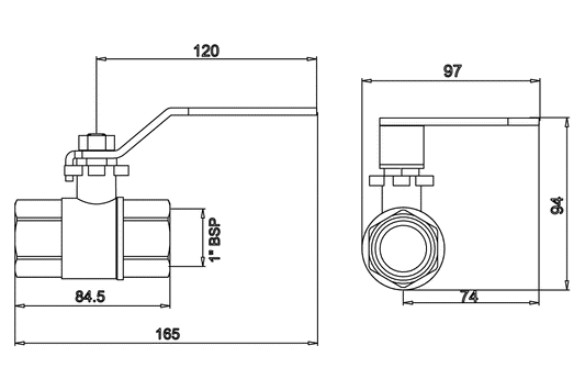 Full Flow Ball Valve 1 Inch