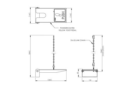 Foot Op Conversion Kit For Eye Wash
