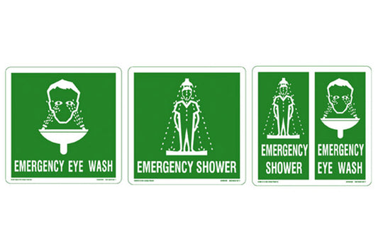 Emergency Eyewash Sign 250×250mm - Metal