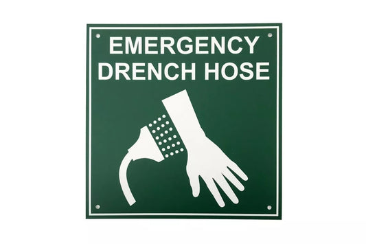 Emergency Drench Hose Sign 250x250mm - Poly