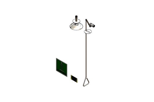 Emergency Ceiling Mounted Hand Operated Deluge Shower
