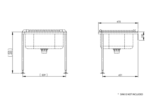 Legs for Cleaners Sink