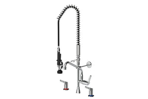 Food Service Pre-Rinse Unit Hob Mounted with Concealed Mixer and Pot Filler