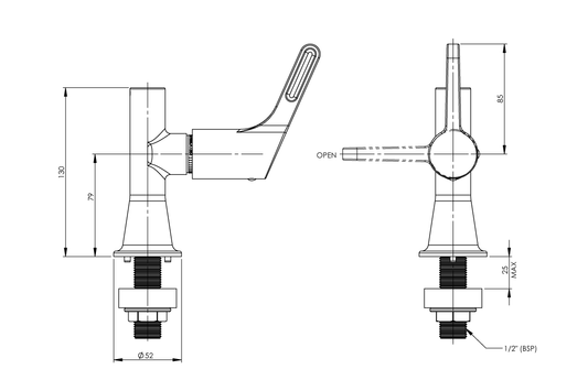 Hob Mounted - Pre-Mix Single Base
