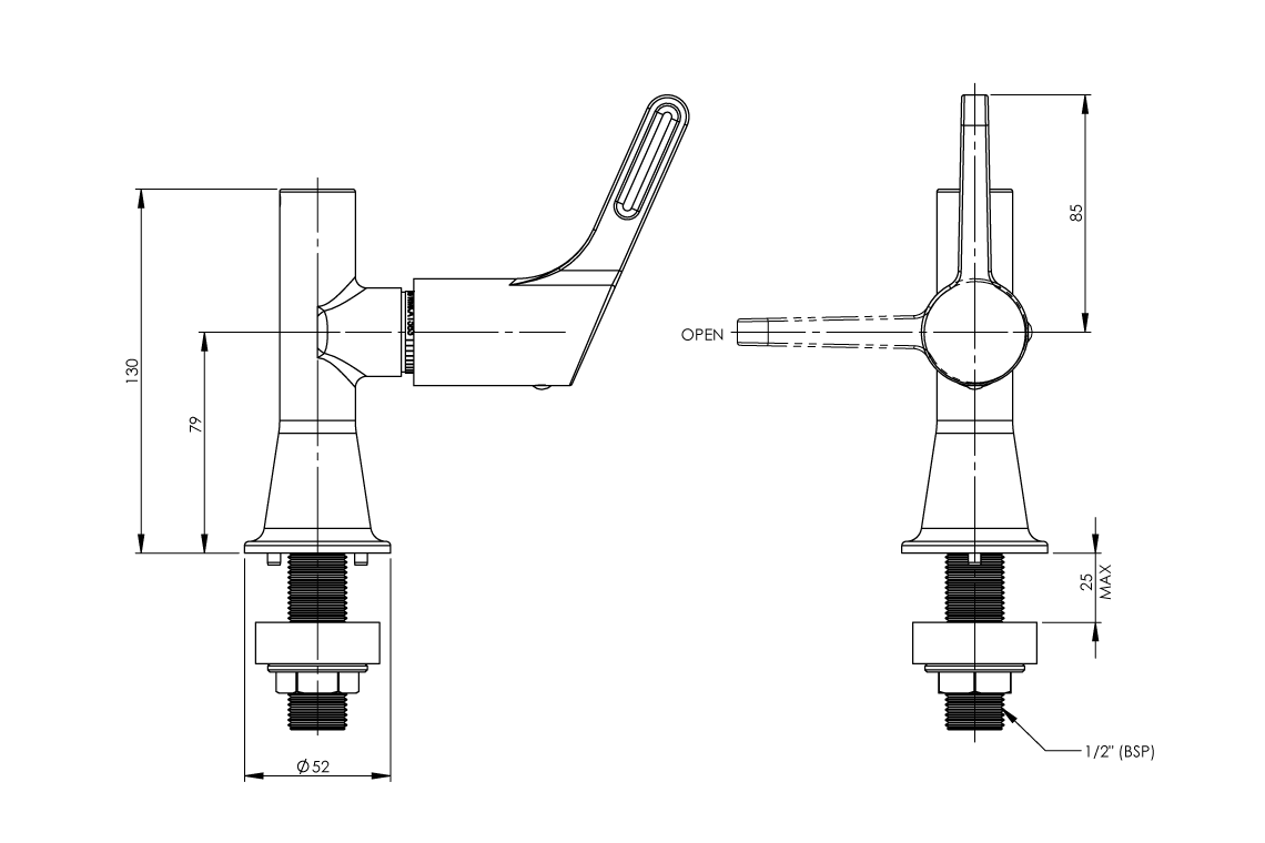 Hob Mounted - Pre-Mix Single Base